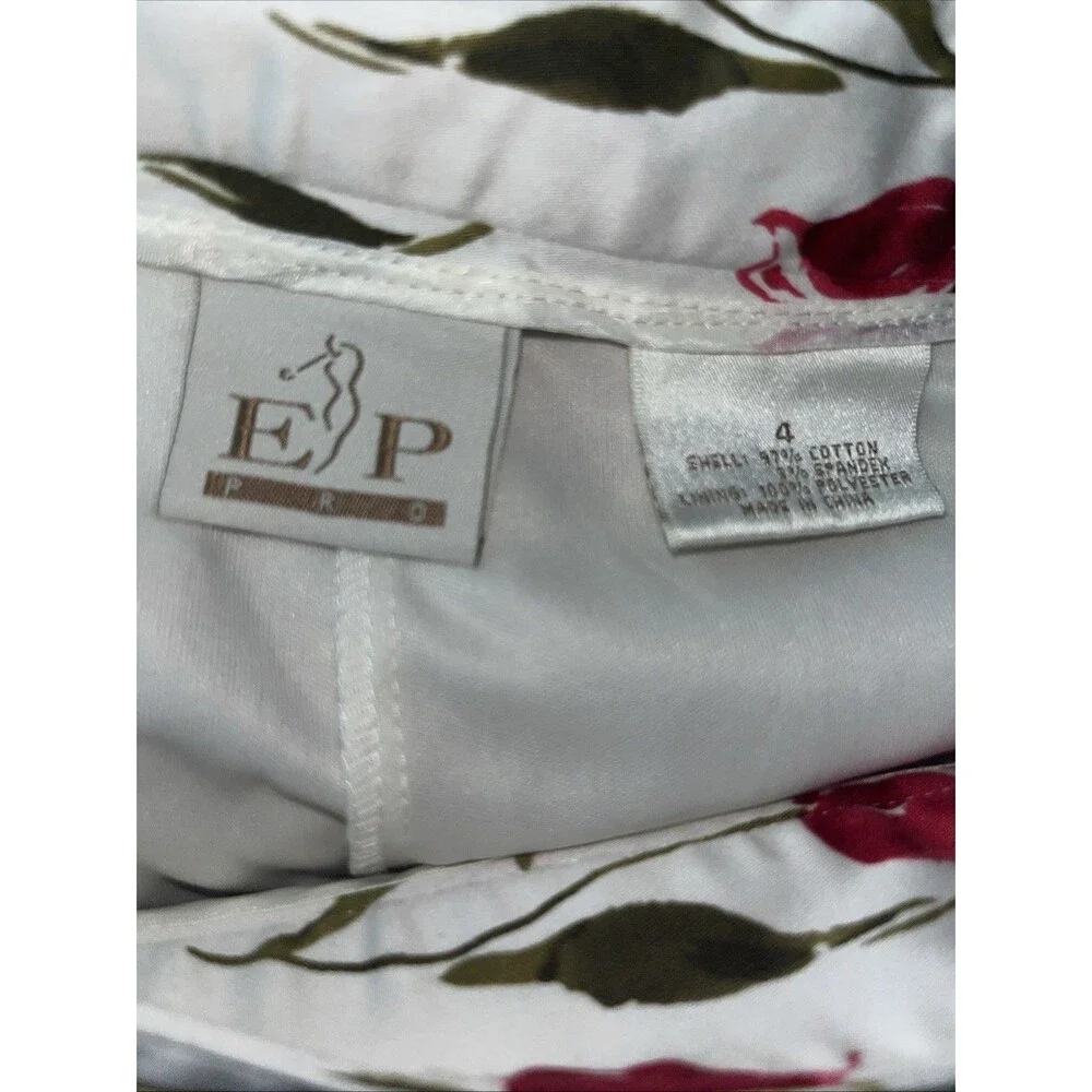 Vintage Ep Pro Women’s Golf Skort All Over Red Tulip Floral Print Size 4 Sports